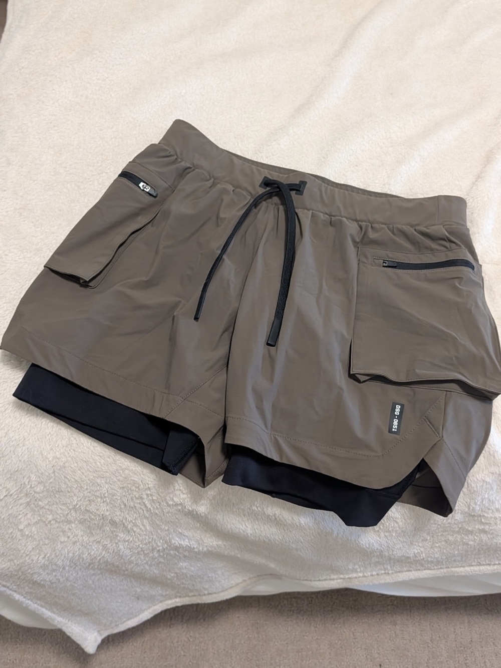 ASRV Men's Tactical Training Shorts - Olive Brown with Black Liner